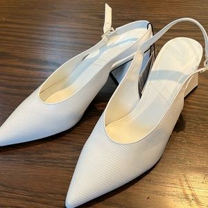 NWT white pointy two Zara shoes size 38